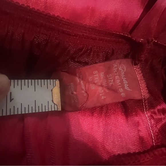 1960s 70s Long Half Slip Skirt by Gossard Artemis, Hand Dyed/Tie Dye Pink, OSFM - Picture 7 of 7